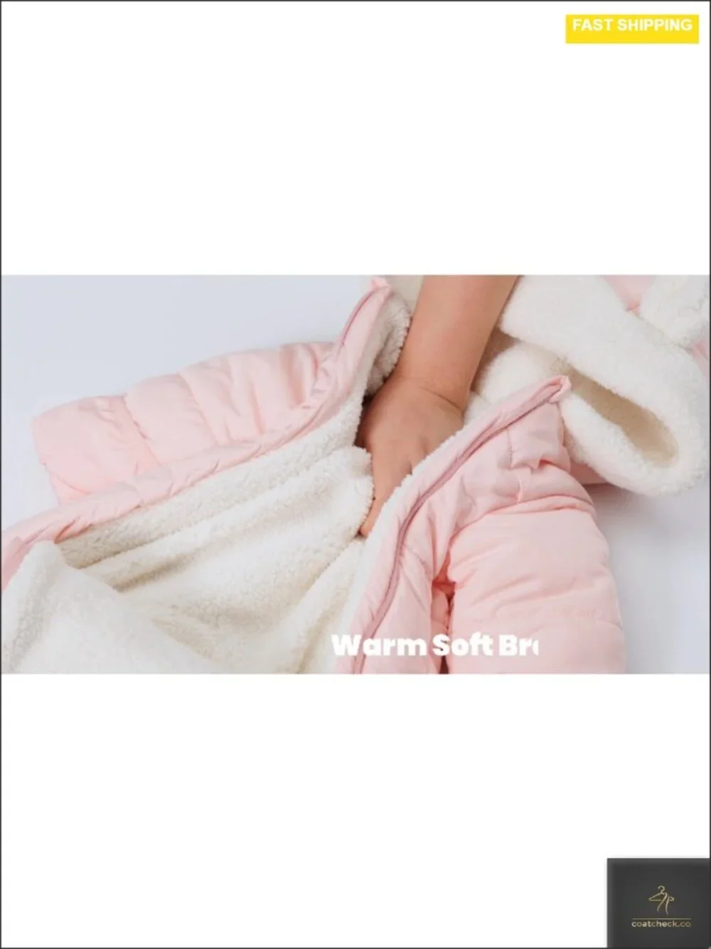 Baby Snowsuit Winter Romper Hooded Jumpsuit Thick Windproof Waterproof Sherpa